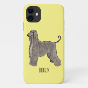 Afbeelding cartoon Afghaanse hond iPhone 11 Hoesje