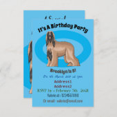 Afbeelding cartoon Afghaanse hond Kaart (Voorkant / Achterkant)