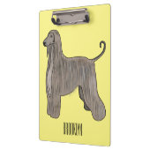 Afbeelding cartoon Afghaanse hond Klembord (Links)