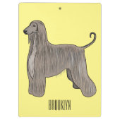 Afbeelding cartoon Afghaanse hond Klembord (Achterkant)