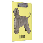 Afbeelding cartoon Afghaanse hond Klembord (Rechts)