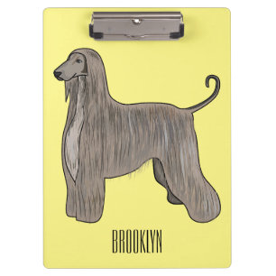 Afbeelding cartoon Afghaanse hond Klembord