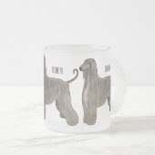 Afbeelding cartoon Afghaanse hond Matglas Koffiemok (Voorkant rechts)