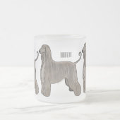 Afbeelding cartoon Afghaanse hond Matglas Koffiemok (Center)