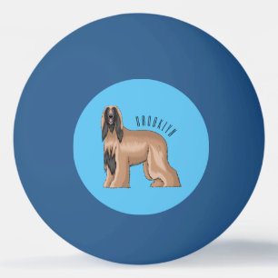 Afbeelding cartoon Afghaanse hond Pingpongballen