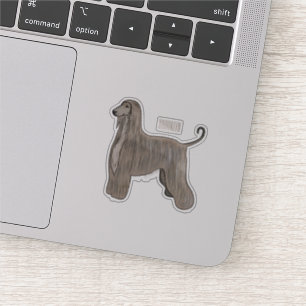 Afbeelding cartoon Afghaanse hond Sticker