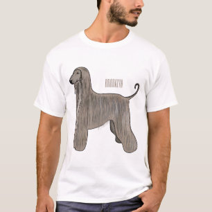 Afbeelding cartoon Afghaanse hond T-shirt