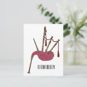 Afbeelding cartoon Bagpipes Briefkaart (Staand voorkant)