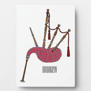 Afbeelding cartoon Bagpipes Fotoplaat