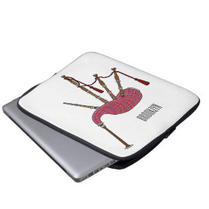 Afbeelding cartoon Bagpipes Laptop Sleeve