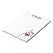 Afbeelding cartoon Bagpipes Notitieblok (Gedraaid)