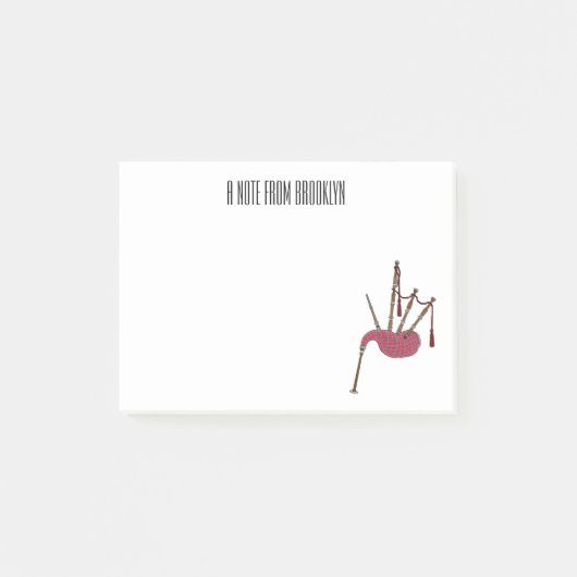 Afbeelding cartoon Bagpipes Post-it® Notes (Voorkant)