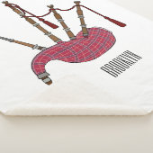 Afbeelding cartoon Bagpipes Sherpa Deken (3/4)