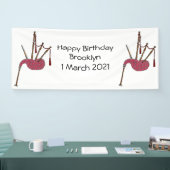 Afbeelding cartoon Bagpipes Spandoek (Beurs)