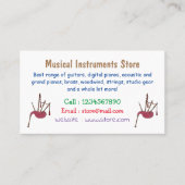 Afbeelding cartoon Bagpipes Visitekaartje (Voorkant)