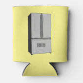 Afbeelding cartoon Franse deurkoelkast Blikjeskoeler (Voorkant)