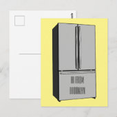 Afbeelding cartoon Franse deurkoelkast Briefkaart (Voorkant / Achterkant)