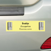 Afbeelding cartoon Franse deurkoelkast Bumpersticker (Op auto)