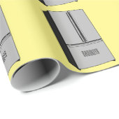 Afbeelding cartoon Franse deurkoelkast Cadeaupapier (Rol Hoek)