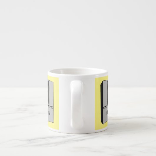 Afbeelding cartoon Franse deurkoelkast Espresso Kop (Achterkant)