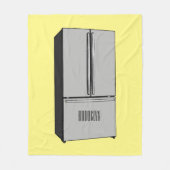 Afbeelding cartoon Franse deurkoelkast Fleece Deken (Voorkant)