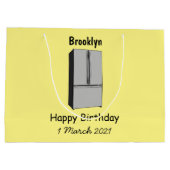 Afbeelding cartoon Franse deurkoelkast Groot Cadeauzakje (Achterkant)