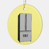 Afbeelding cartoon Franse deurkoelkast Keramisch Ornament (Links)