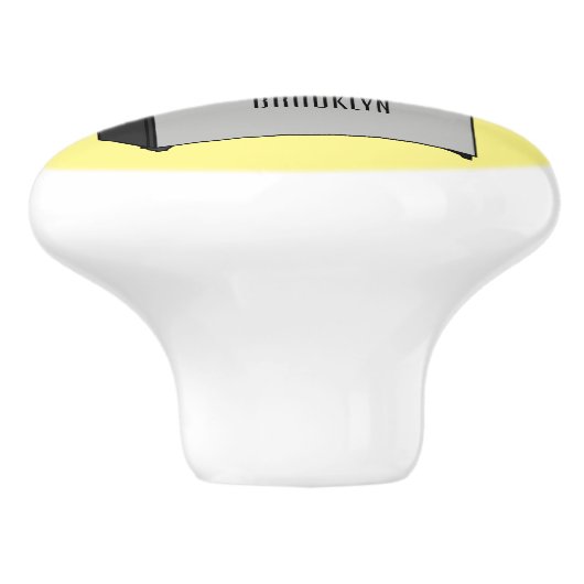 Afbeelding cartoon Franse deurkoelkast Keramische Knop (Zijkant)