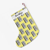 Afbeelding cartoon Franse deurkoelkast Kleine Kerstsok (Achterkant (Hangend))