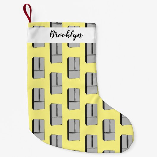 Afbeelding cartoon Franse deurkoelkast Kleine Kerstsok (Voorkant)