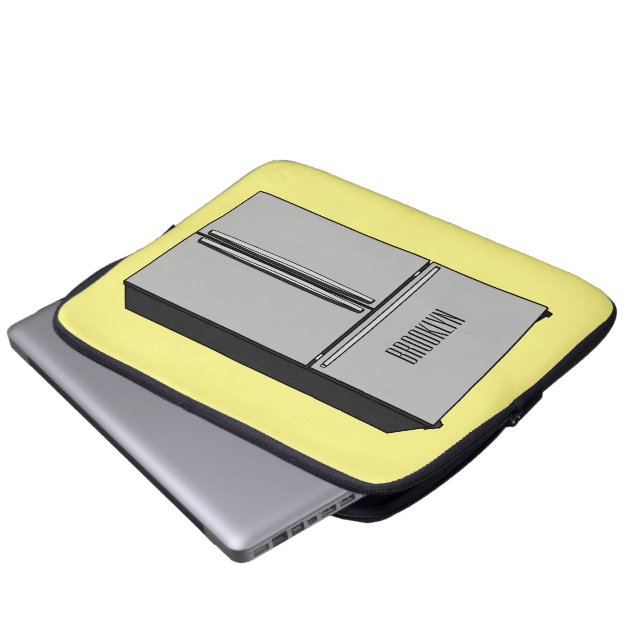 Afbeelding cartoon Franse deurkoelkast Laptop Sleeve (Voorkant onderkant)