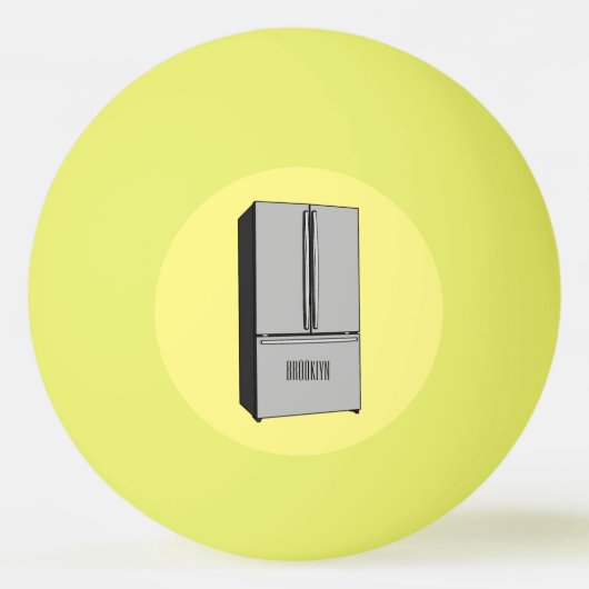 Afbeelding cartoon Franse deurkoelkast Pingpongballen (Voorkant)