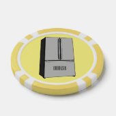 Afbeelding cartoon Franse deurkoelkast Poker Chips (Enkel)