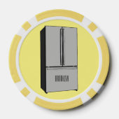 Afbeelding cartoon Franse deurkoelkast Poker Chips (Achterkant)
