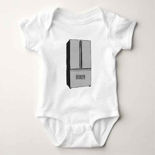 Afbeelding cartoon Franse deurkoelkast Romper (Voorkant)