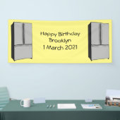 Afbeelding cartoon Franse deurkoelkast Spandoek (Beurs)