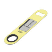 Afbeelding cartoon Franse deurkoelkast Speed Flessenopener (Achterkant Gekanteld)