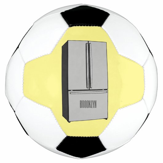 Afbeelding cartoon Franse deurkoelkast Voetbal (Voorkant)