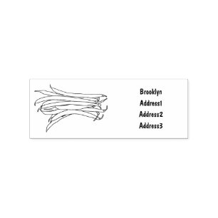 Afbeelding cartoon groene bonen rubberstempel