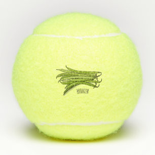 Afbeelding cartoon groene bonen tennisballen