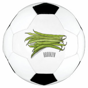 Afbeelding cartoon groene bonen voetbal