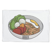 Afbeelding cartoon in onbelaste stand kussensloop (Achterkant)