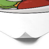 Afbeelding cartoon in onbelaste stand poster (Hoek)