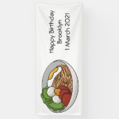 Afbeelding cartoon in onbelaste stand spandoek (Verticaal)