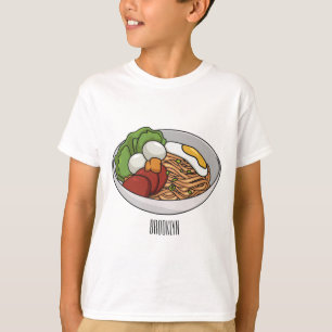 Afbeelding cartoon in onbelaste stand t-shirt