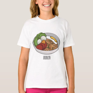 Afbeelding cartoon in onbelaste stand t-shirt