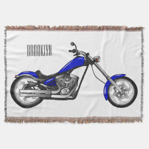 Afbeelding cartoon motorfiets deken