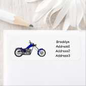 Afbeelding cartoon motorfiets etiket (Insitu)