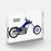 Afbeelding cartoon motorfiets fotoblokken (Links)