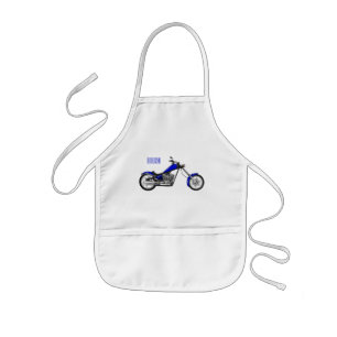Afbeelding cartoon motorfiets kinder schort